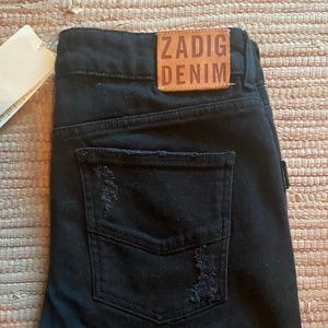 NWT Zadig and Voltaire Black Jeans Size 28